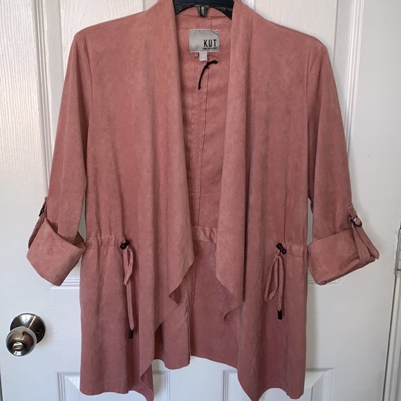 KUT From The Kloth Open Front Drape Collar Long Sleeves Blazer. XS - Picture 2 of 8